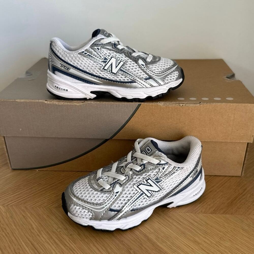 New Balance 740 Bungee Navy/Silver/White Toddler Sneakers- SZ 9 C - Picture 3 of 13